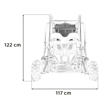 Pojazd BUGGY Spalinowy LUCKY SEVEN Pomarańczowy PSP.GK014.POM